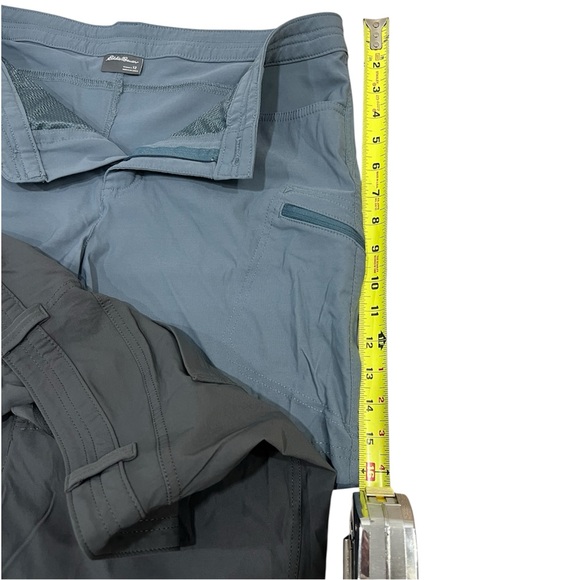 Eddie Bauer Gray and Blue easy dry hiking shorts lot of 2 women’s size 12 - Picture 2 of 8